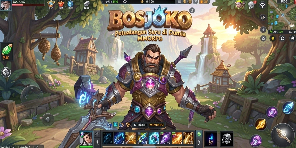 Screenshot gameplay BOSJOKO menampilkan aksi seru di dunia MMORPG.