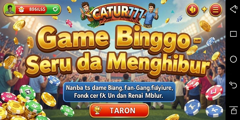 Screenshot gameplay CATUR777 menampilkan keseruan permainan Bingo.