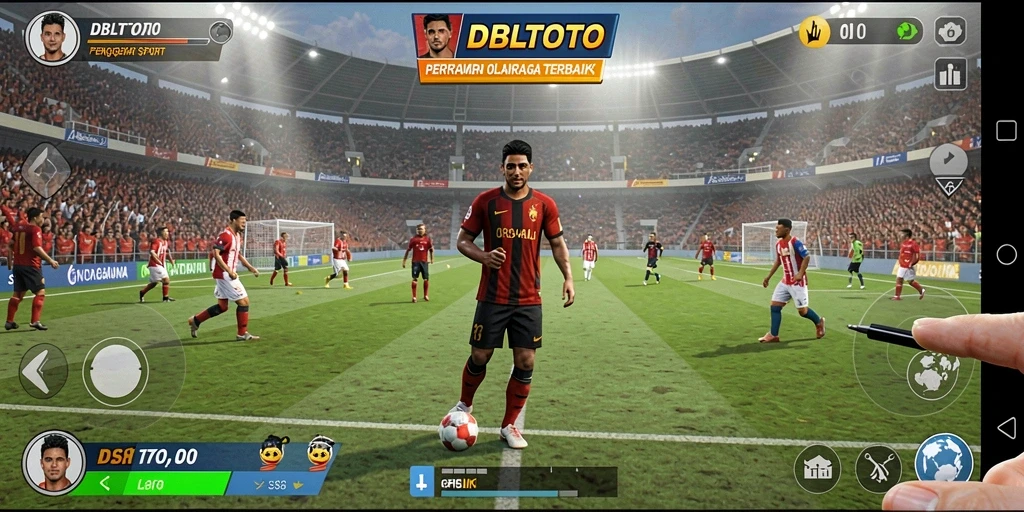 Tampilan gameplay <strong>DBLTOTO</strong> yang menarik dan dinamis dalam pertandingan olahraga.