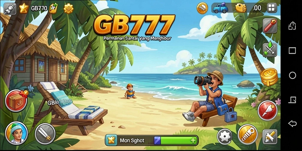 Tampilan gameplay GB777 yang menarik dan ceria.