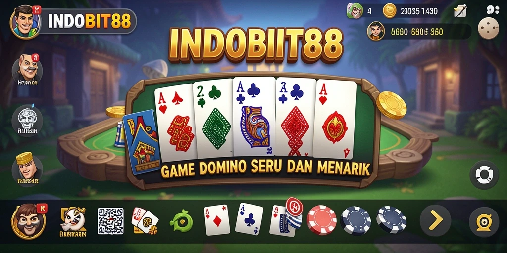 Tangkapan layar gameplay INDOBIT88 yang menampilkan keseruan permainan domino.
