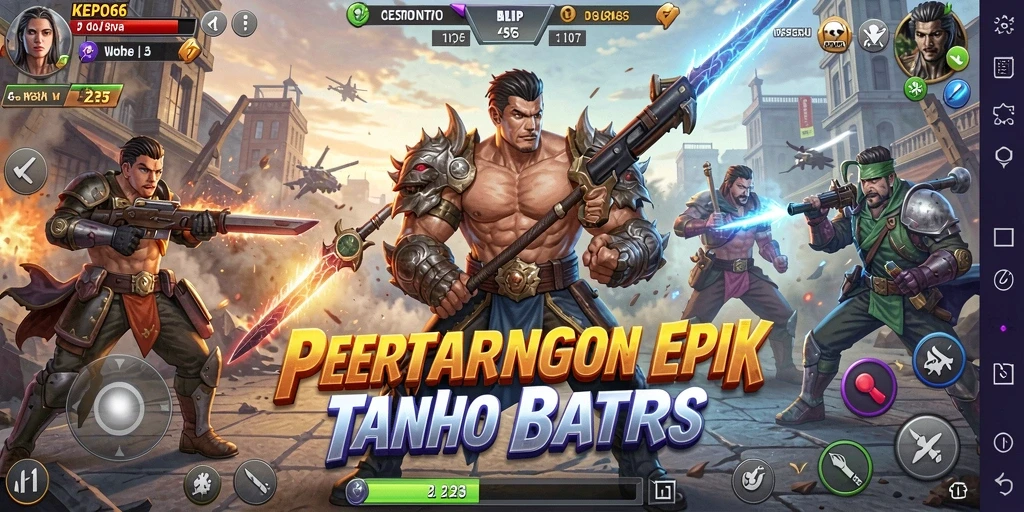 Tampilan gameplay KEPO66 yang menegangkan dan seru dengan pertarungan karakter.