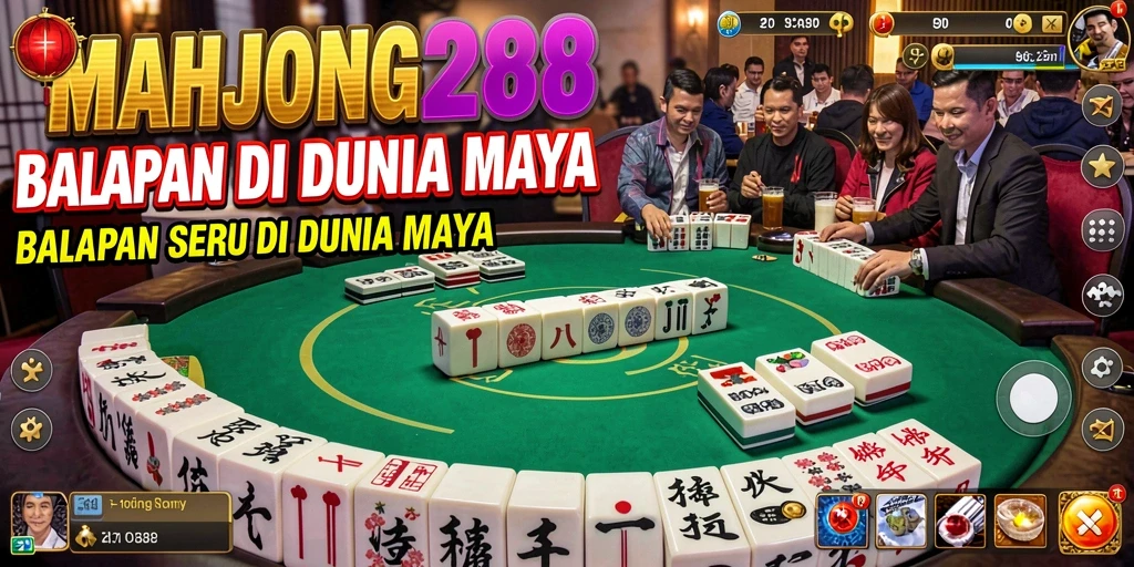 Tampilan menakjubkan saat gameplay balapan di MAHJONG288.