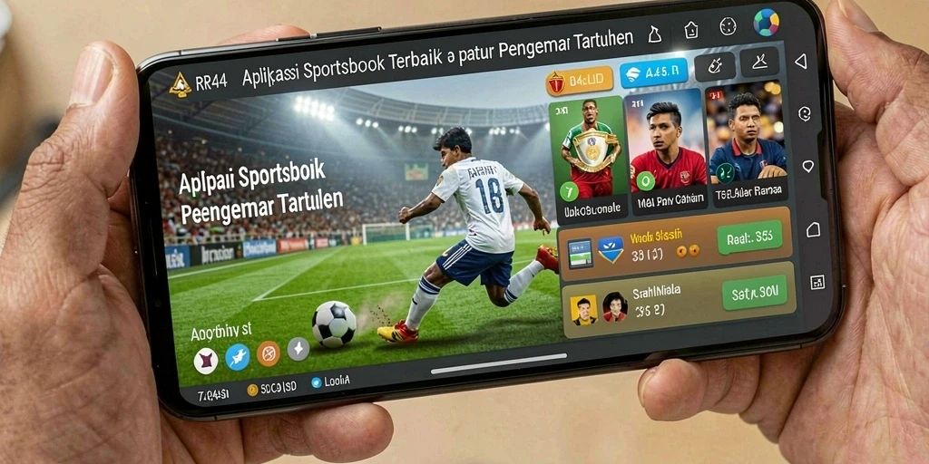 Screenshot RR44 menampilkan antarmuka taruhan olahraga yang interaktif.