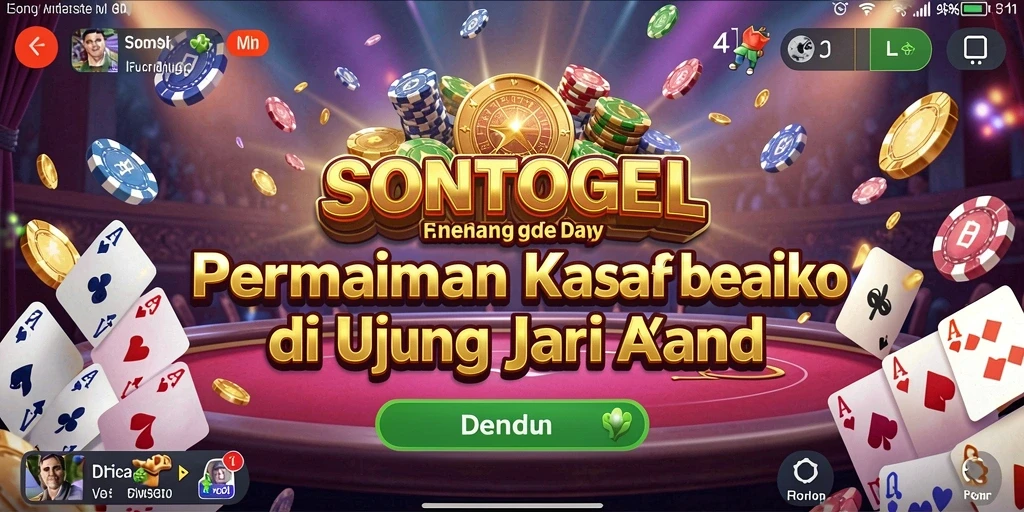 Tampilan gameplay seru dari SONTOGEL dengan suasana kasino.